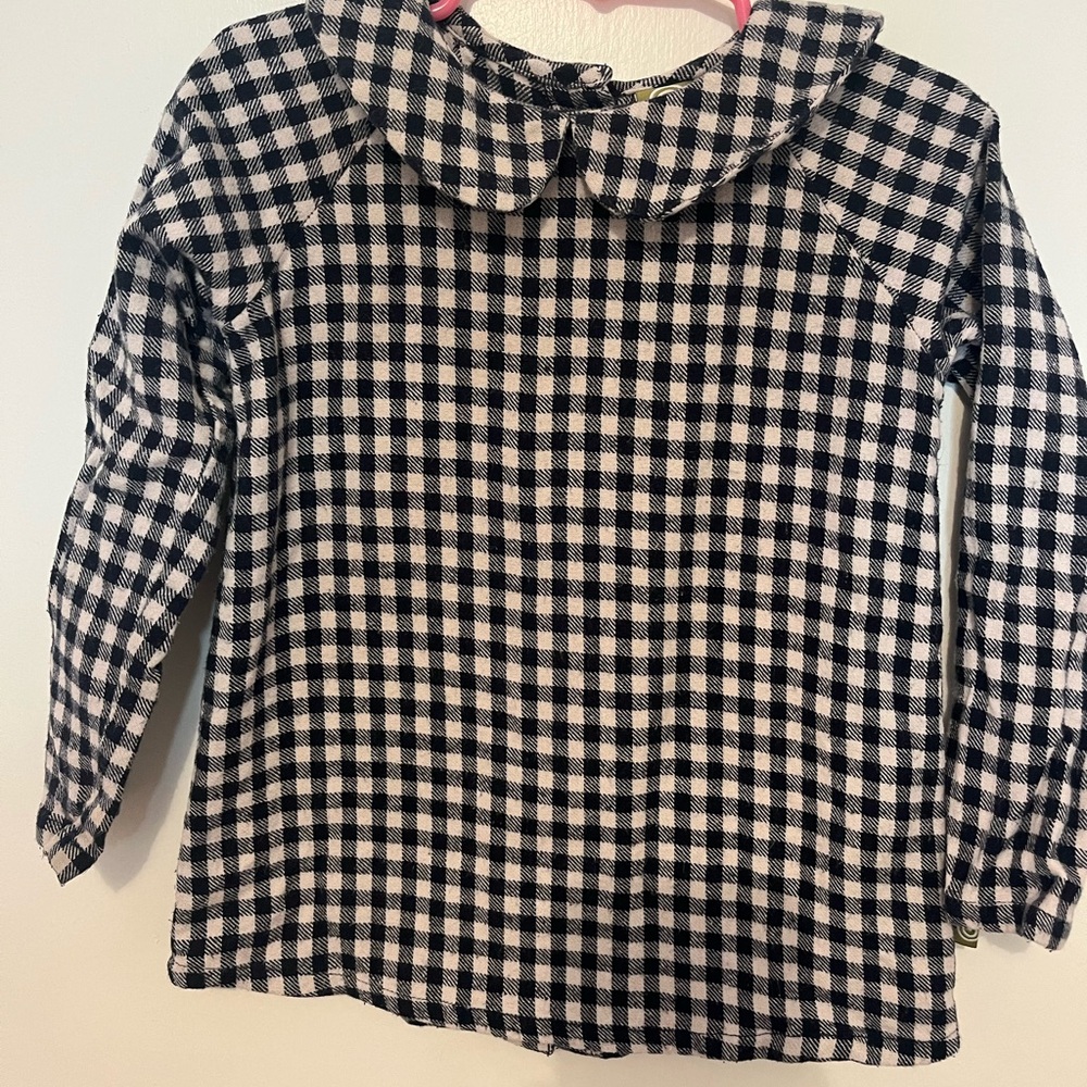Nui organic plaid flannel shirt 3T